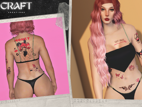 Cute Tattoo Pack MP Male and Female