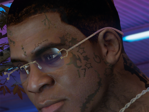 Lil Wayne face & body tattoos for Franklin V final