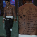 Lil Wayne face & body tattoos for Franklin V final