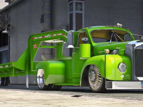 Mack Truck With Trailer Donk 1953