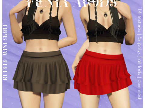 Ruffle mini skirt for MP Female