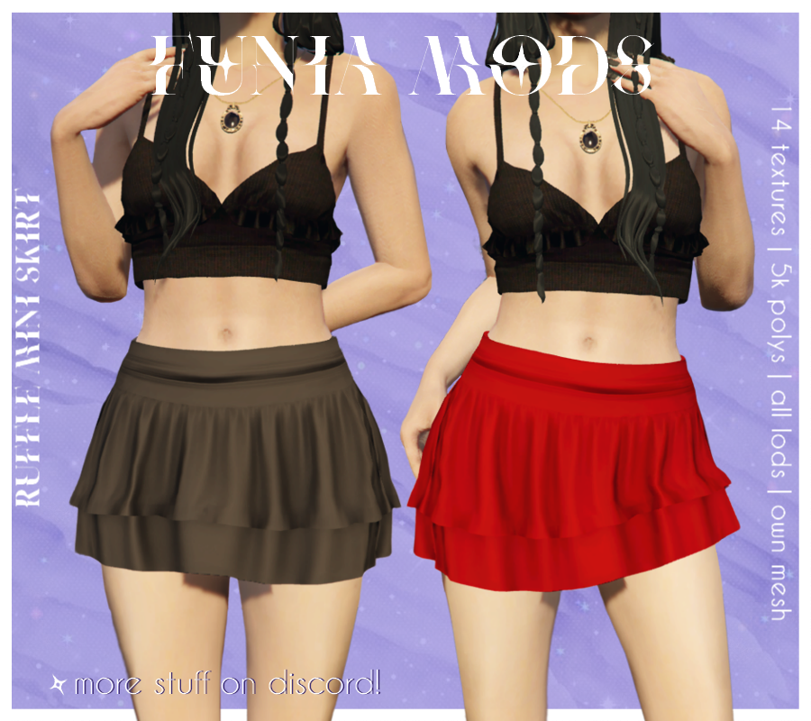 Ruffle mini skirt for MP Female