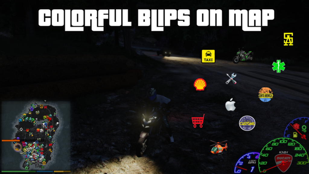 Colorful Blips on Map 1.0