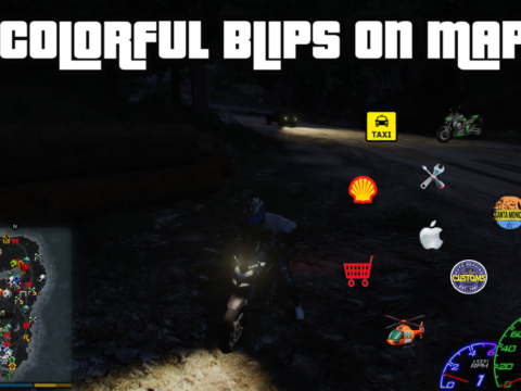 Colorful Blips on Map 1.0
