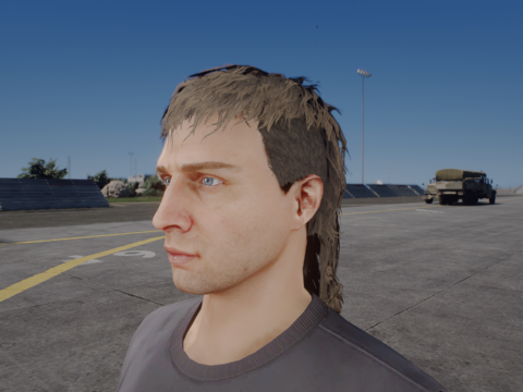 Mullet Hair for MP Male