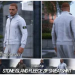 STONE ISLAND Fleece Zip Sweatshirt