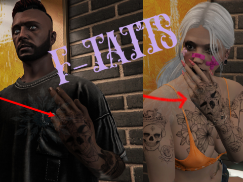 Skull roses-tattoo (MP Male & Female) V1.0
