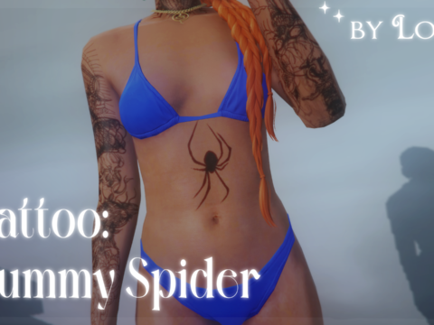 Tummy Spider Tattoo 1.0