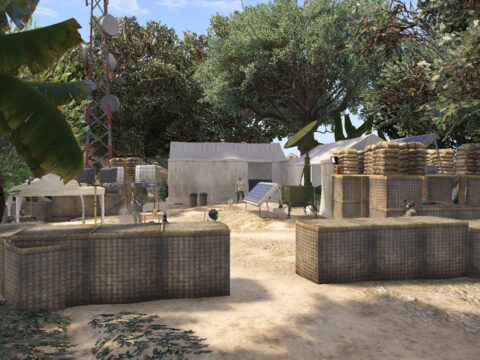 Chiliad Mountain army camp