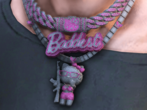 MP Female | Baddest | Hello Kitty | Fully Iced Out Chain 1.0