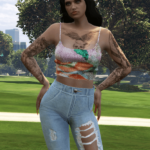 Strappy Embroidered Crop Top - MP Female 0.12