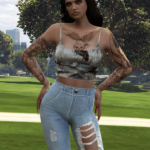 Strappy Embroidered Crop Top - MP Female 0.13