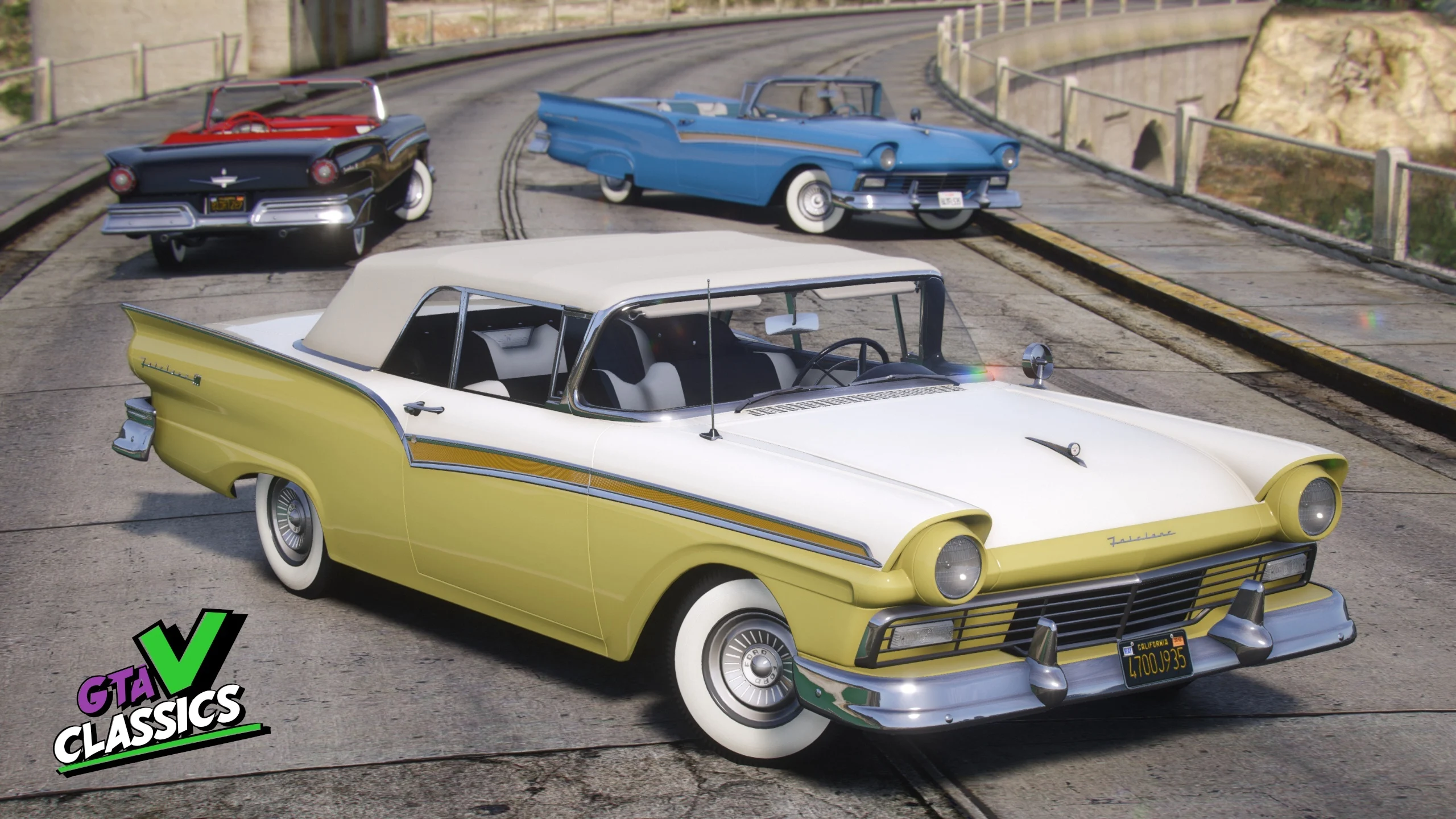1957 Ford Fairlane 500 Sunliner [Add-On | LODs | VehFuncsV | Extras] V1.0