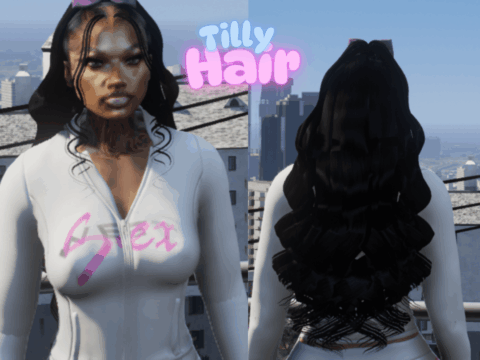 Pretty Hair with Bow for SP/Fivem Female V1.0