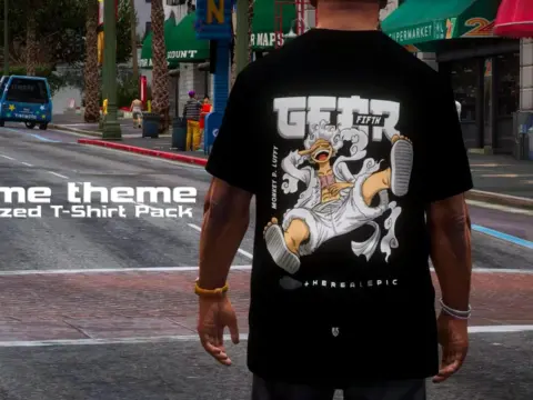 Anime theme Oversized T-Shirt Pack for Franklin v1
