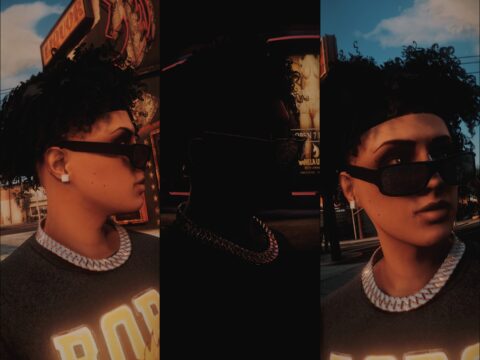 Golden Diamond Choker Cuban for MP Male 1.0