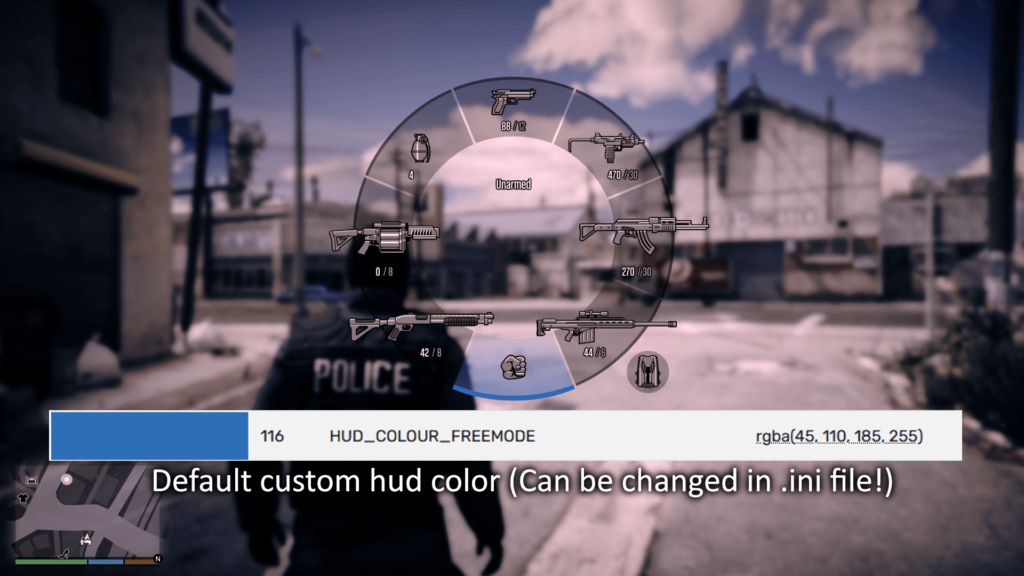 HUD Color Override For Custom Peds