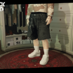Triple Stack Distressed Shorts for MP Male V1.1