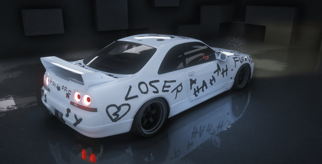 1995 Nissan Skyline GT-R R33 V-Spec - Spray paint breakup livery