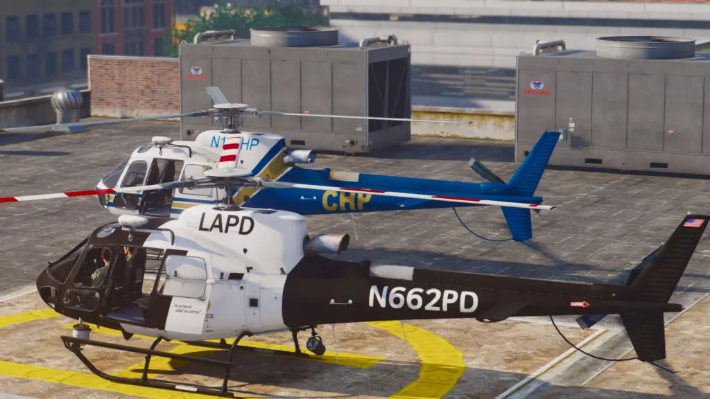 AS-350 Ecureuil (LAPD & CHP) [Add-On / Replace | Livery] V1.1