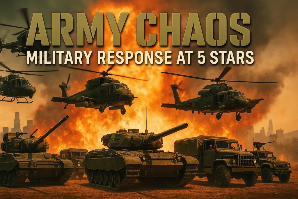 Army Chaos - Military Response at 5 Stars Wanted Level V1.1