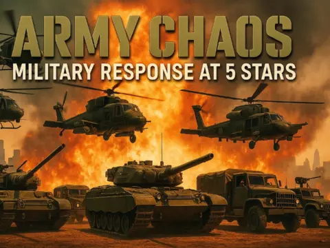 Army Chaos - Military Response at 5 Stars Wanted Level V1.1