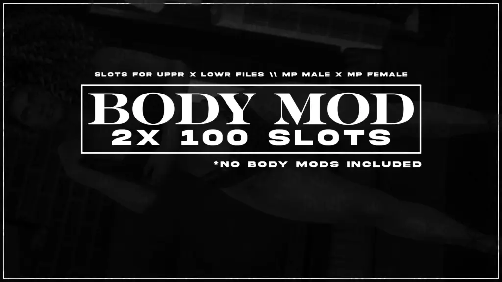 Bodymod Slots - 2x 100 Slots 1.0