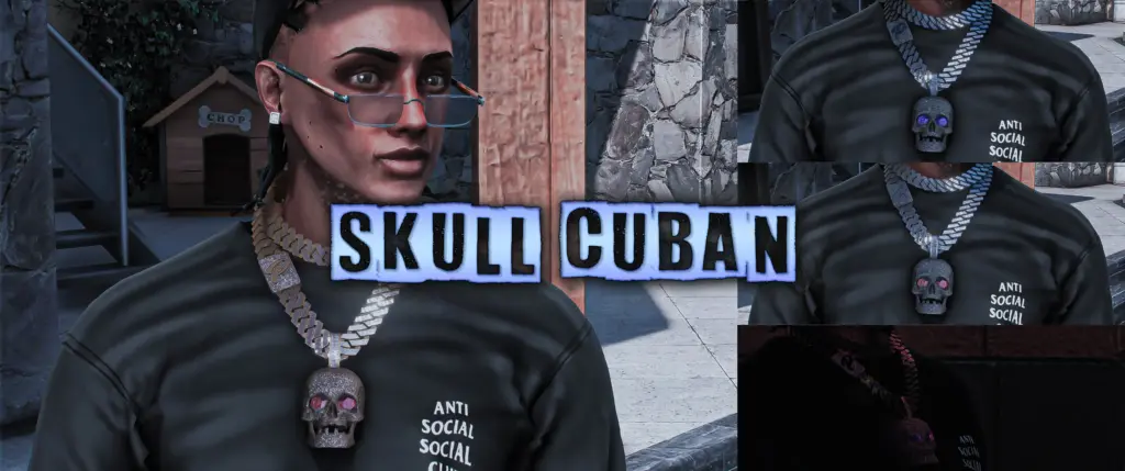 Iced Out Skull Cuban for MP Male