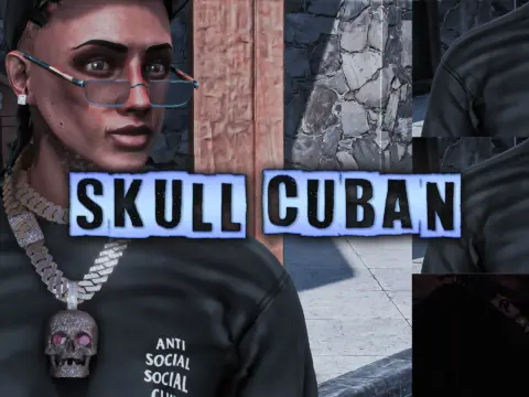 Iced Out Skull Cuban for MP Male