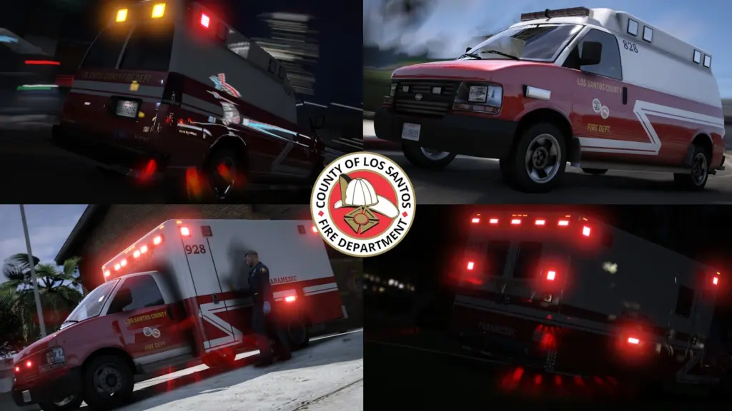 Los Santos County Fire Department - EMS Livery Pack [Project: Last Responders] V1.8