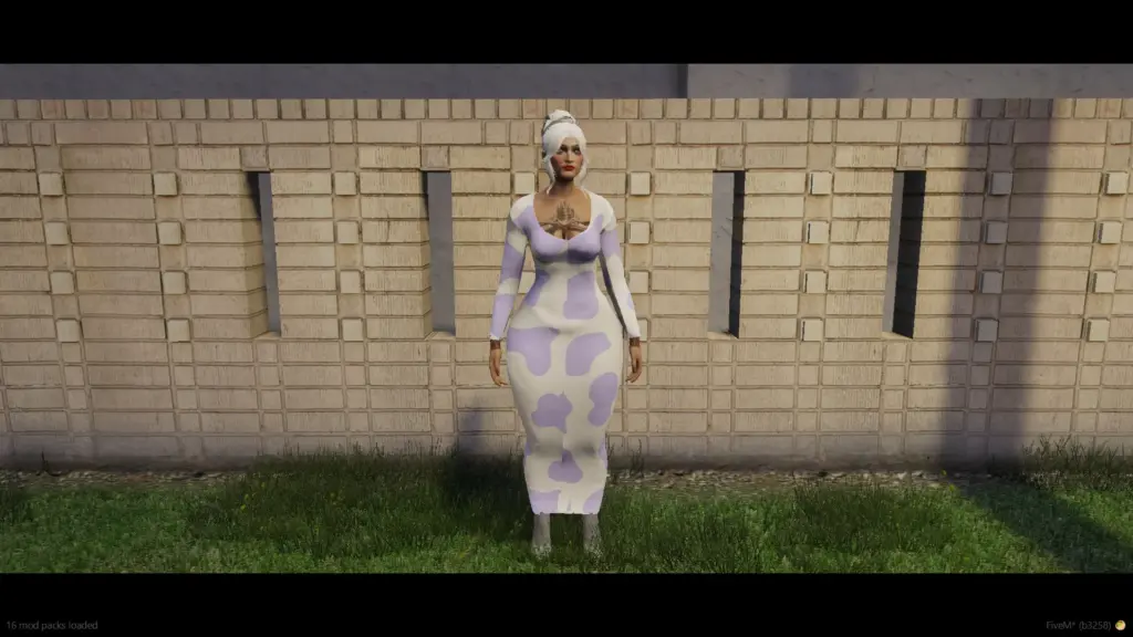 Silk Long Sleeve Dress (Juicy Body) V1.0