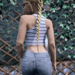 Striped U-Neck Crop Top 1.06