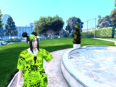 Billie Eilish Green Roots [Add-On Ped]