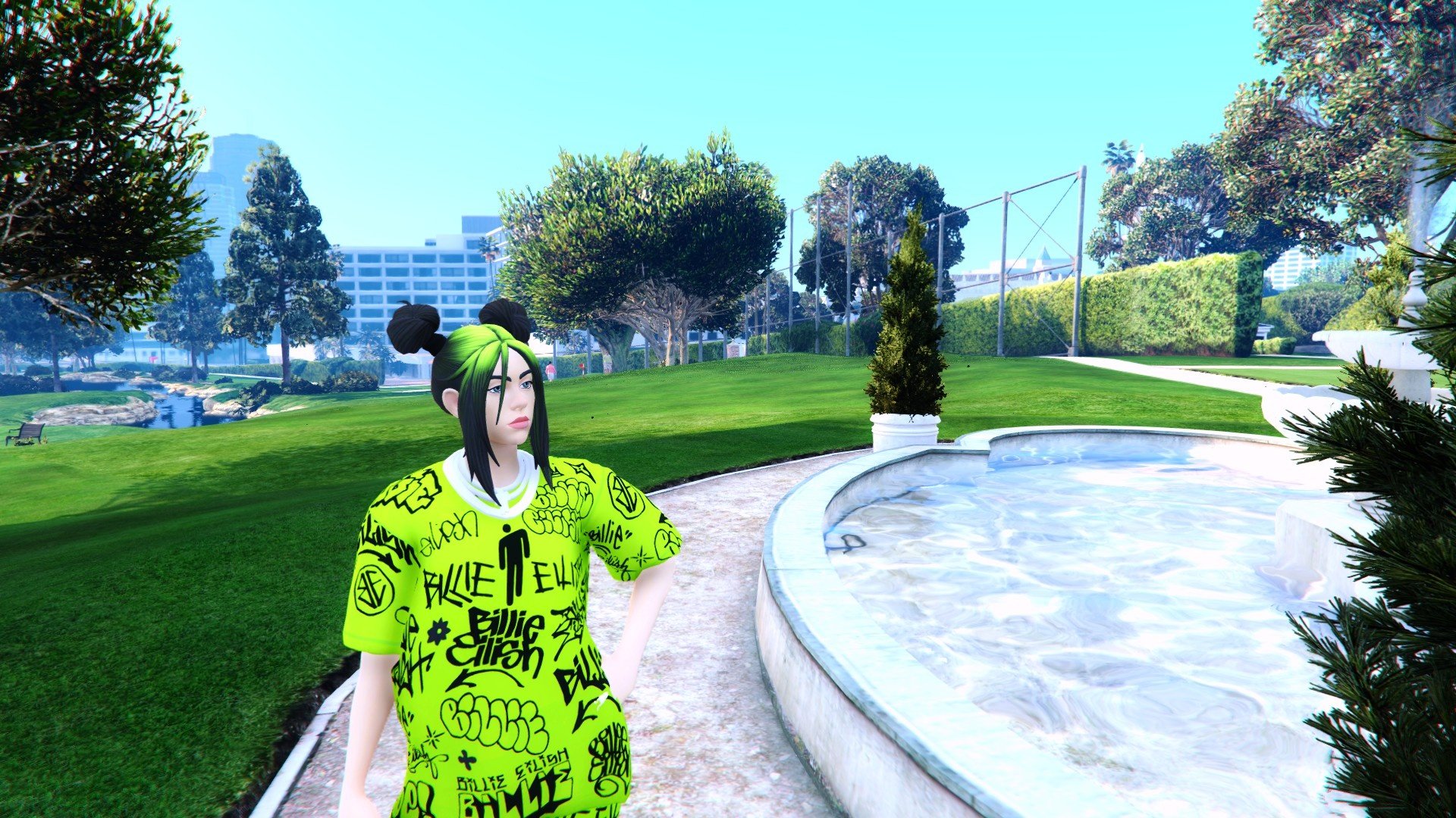 Billie Eilish Green Roots [Add-On Ped]