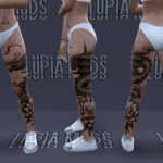 Dragon Lotus // Tattoo Left Leg // MP Male and Female V1.0