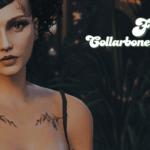 Floral Collarbone Tattoo
