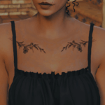 Floral Collarbone Tattoo2