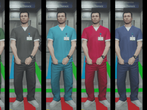Hospital Scrubs for MP Male