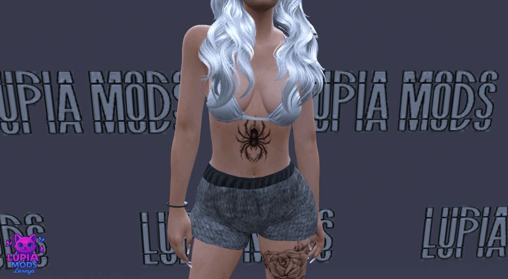 Round Spider / Tattoo Torso Stomach / MP Female V1.0