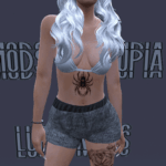 Round Spider / Tattoo Torso Stomach / MP Female V1.0