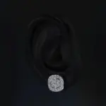 4.50 CTW Mosaic Diamond Stud Earrings For Male 1.03