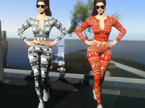 Christmas Outfit and sporty torso + lower body for MP Female