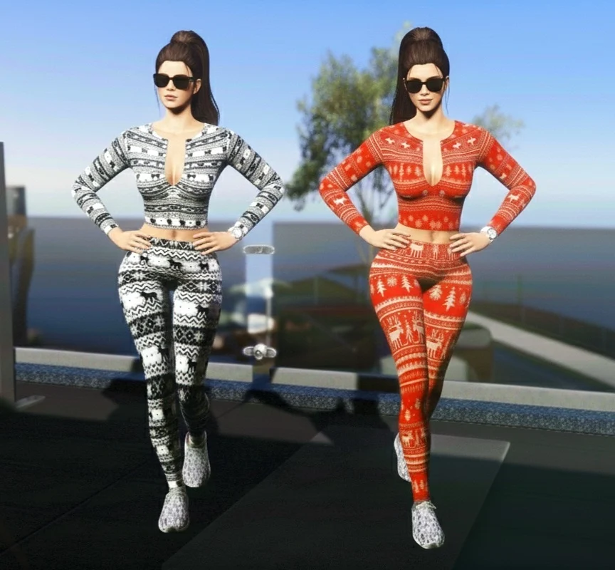 Christmas Outfit and sporty torso + lower body for MP Female