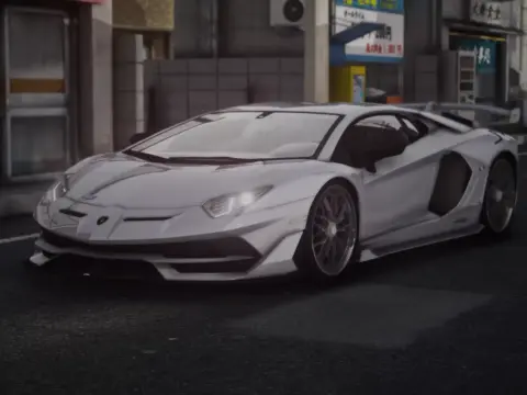 Custom White Carbon Lamborghini Aventador SVJ