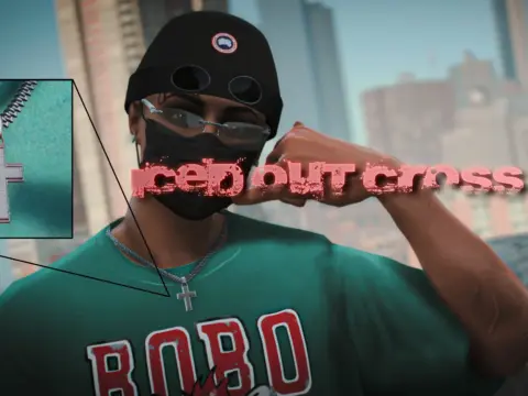 Iced Out Cross Cuban for MP Male 1.0
