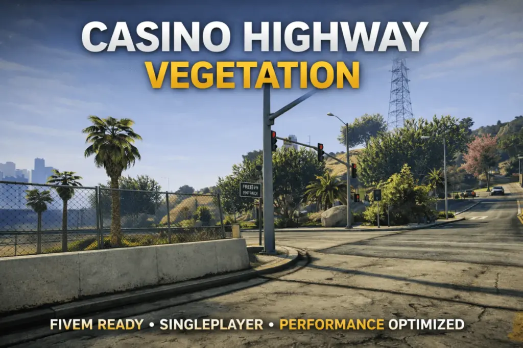 Casino Highway Vegetation [YMAP / FiveM] V1.0