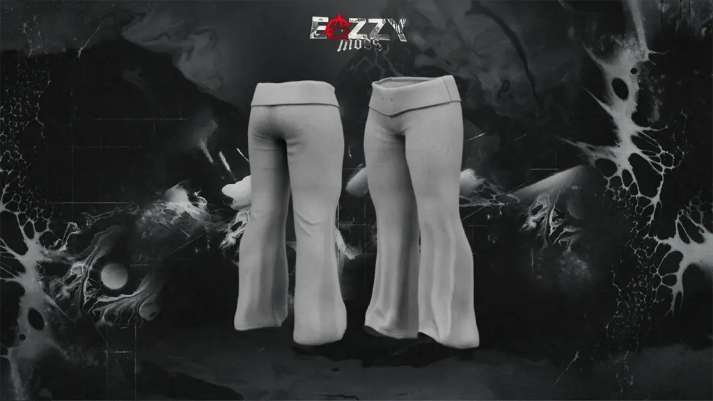 Foldover waist flare pants MP Female