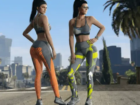 Gymnastic Yoga Mp Female Ped Leggings & Top Full Body Mod Breast Physics V2