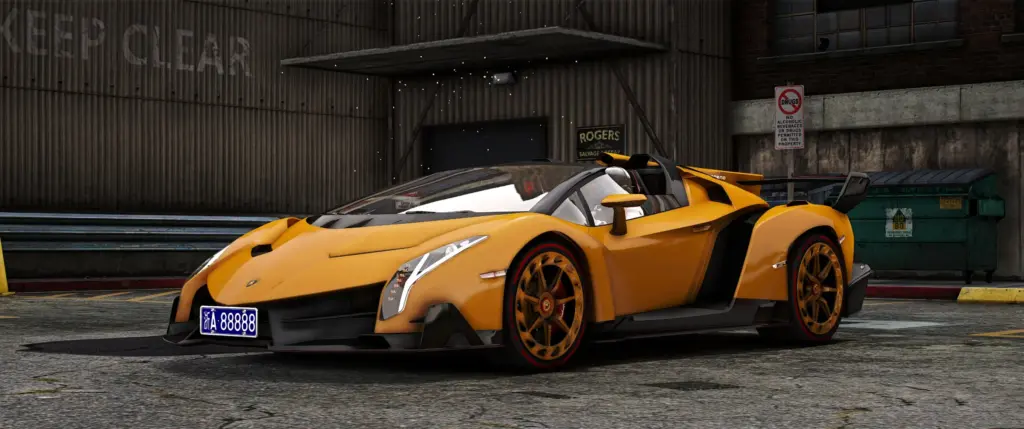 Lamborghini Veneno Roadster 24K Gold