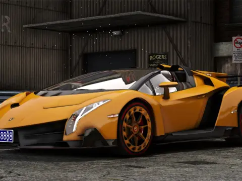 Lamborghini Veneno Roadster 24K Gold